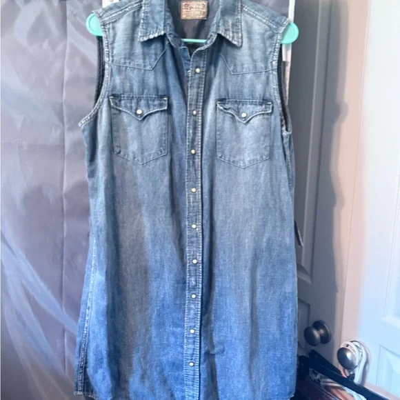 ralph lauren sleeveless denim dress Lauren Ralph Lauren Women's Paneled Sleeveless Shirtdress